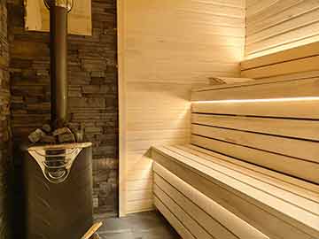 Сауна в Архызе с видом на реку